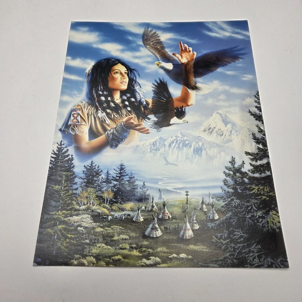Leanin Tree Greeting Cards Lot 7 Native American Art 8.5x11 David Penfound